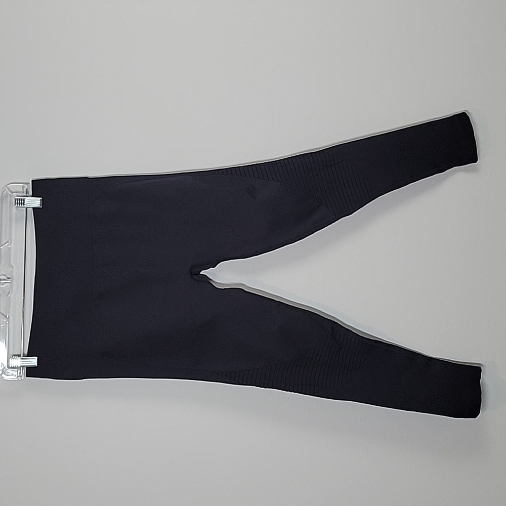 Fabletics seamless high waisted jacquard leggings black large